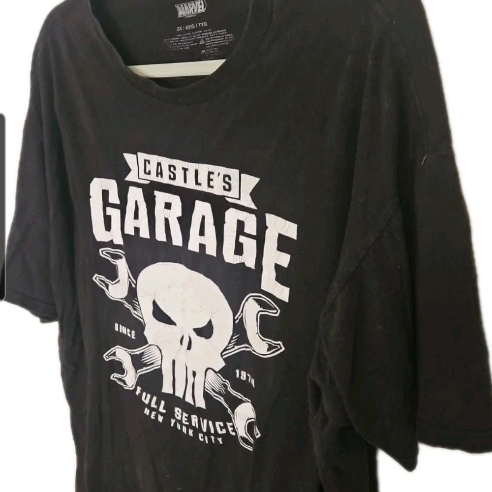 Marvel Castle’s Garage NYC Punishers T-Shirt Men’s L Graphic Y2K Boho Gothic[5B